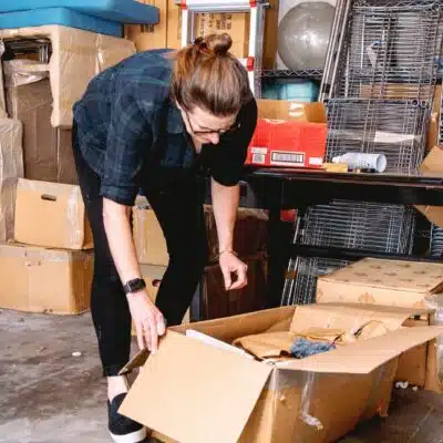Ann Lightfoot, Done and Done, boxes in a garage, Our top ten favorite moving supplies
