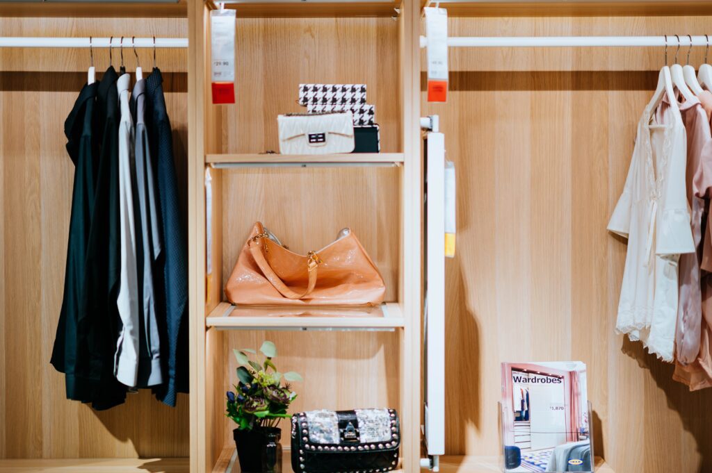 decluttered wardrobe