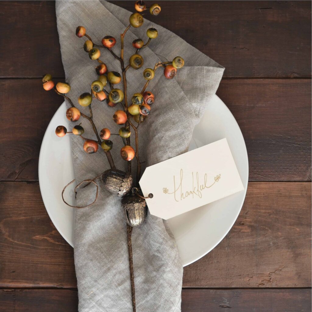 a fall place setting