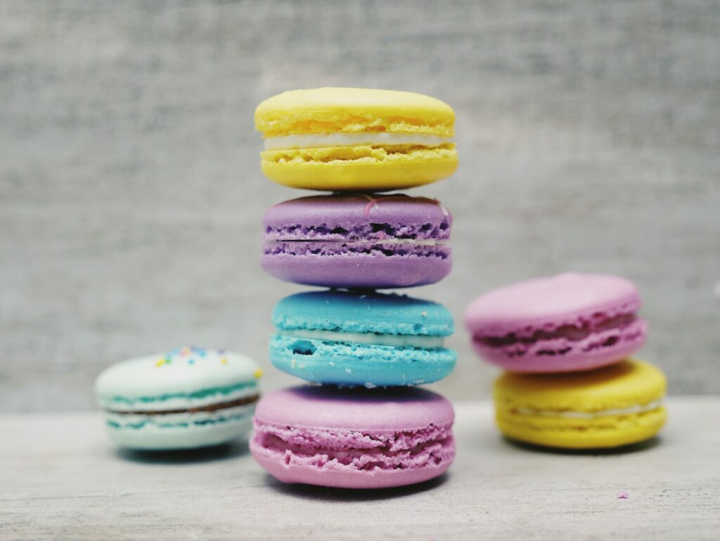 Stack of colorful cookies